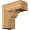 Ekena Millwork Funston Block Rough Sawn Bracket w/ Offset Brace, Western Red Cedar, 8"W x 18"D x 18"H BKT0806X18X18FST05RWR - alternate 1